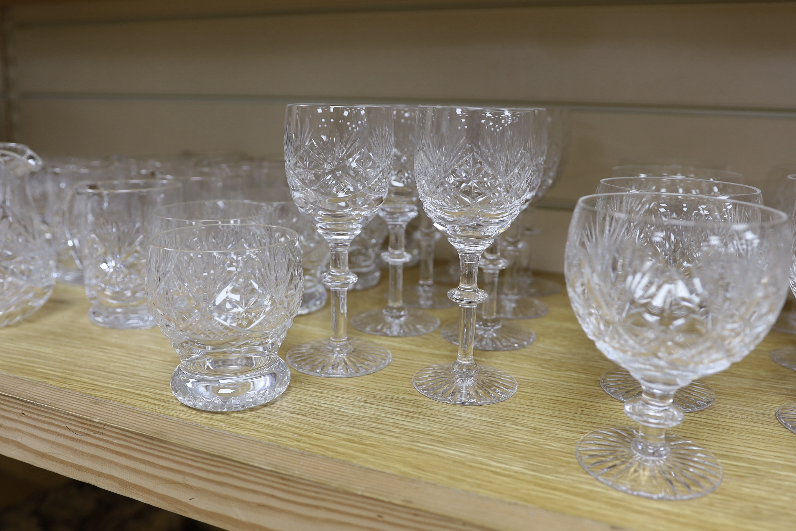 A large suite of Webb ‘Prince Regent’ cut glass